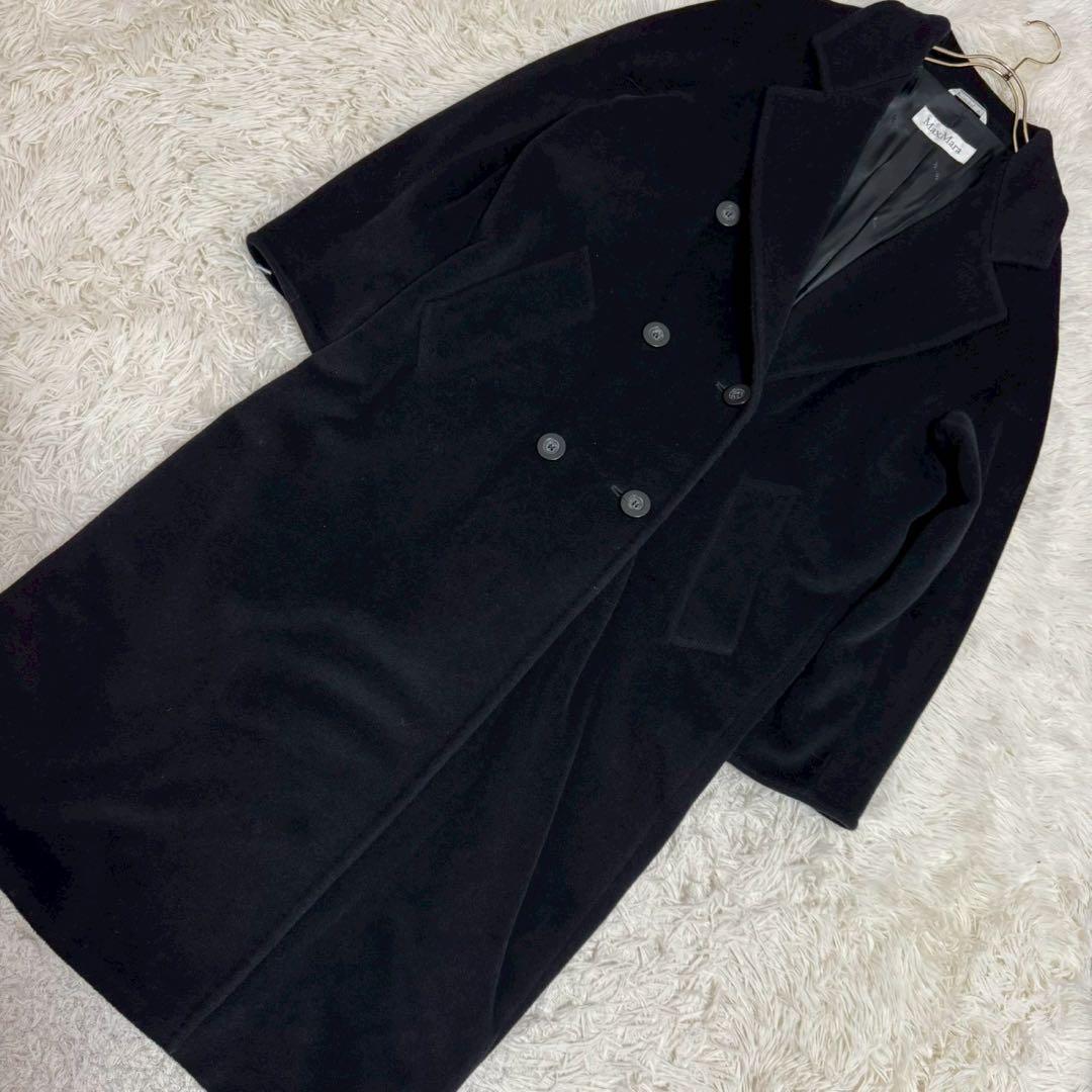 MaxMara ロングコート ブラック 42 キレイめ オフィス 上品 大人