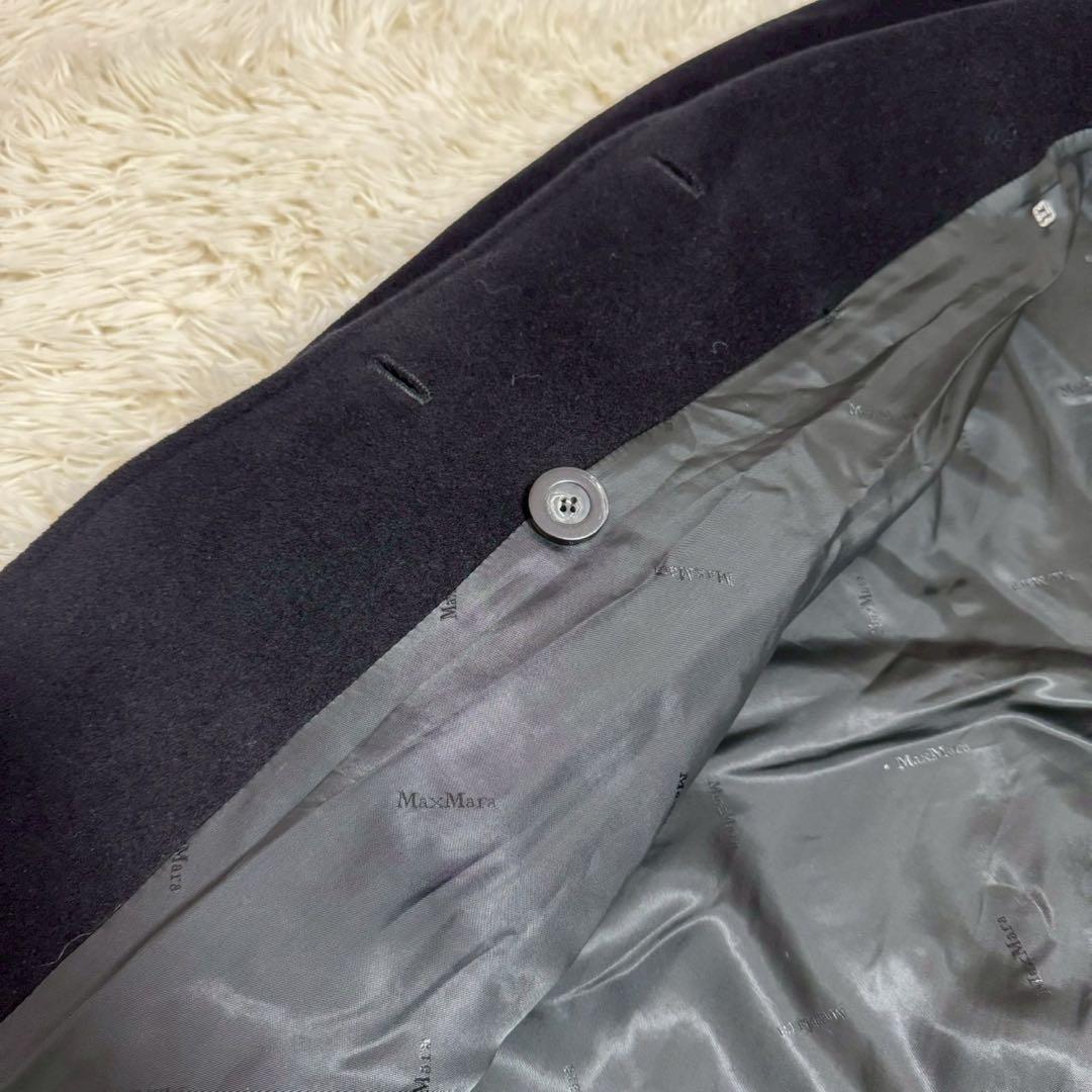 MaxMara ロングコート ブラック 42 キレイめ オフィス 上品 大人
