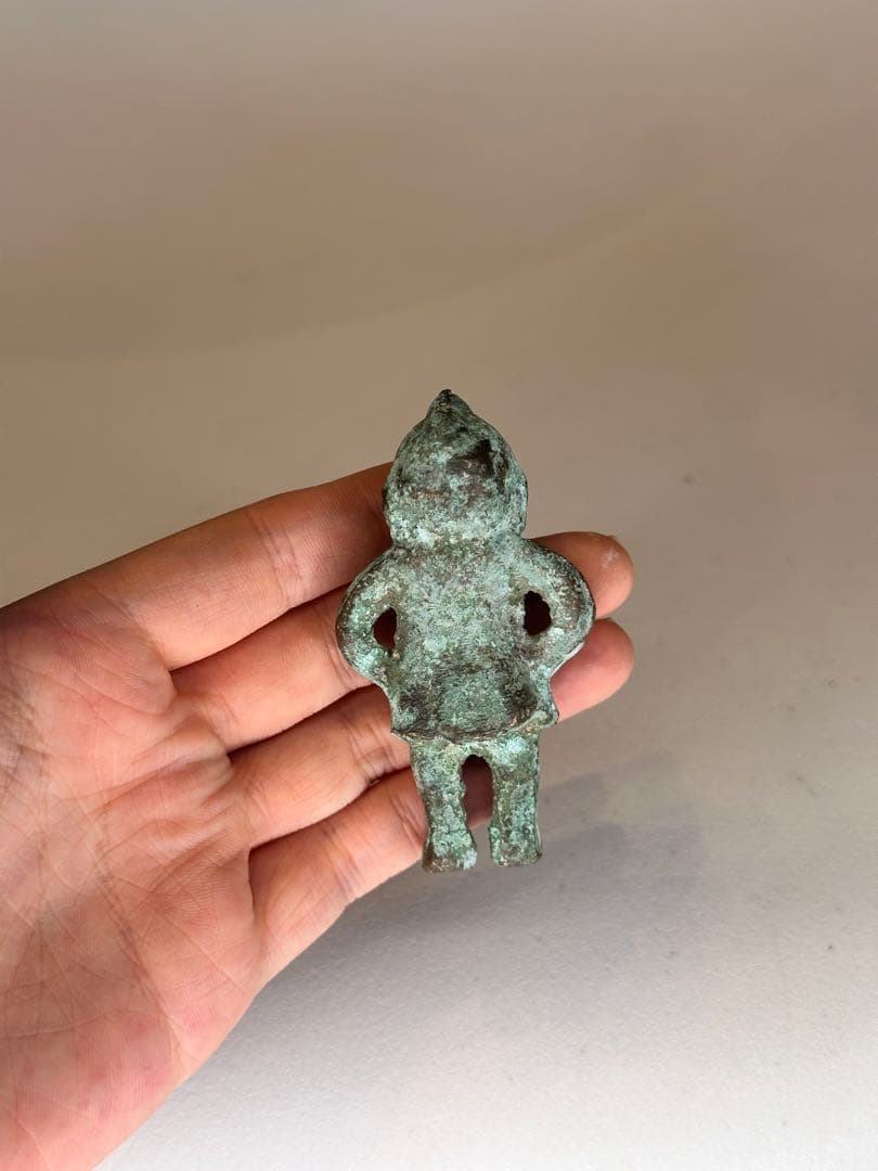 青銅製 人形型 置物 手のひらサイズ 古美術品 時代物