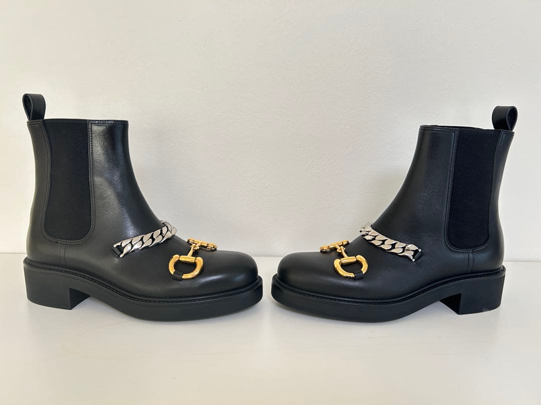 新品✨GUCCI ブラック サイドゴアブーツ　24.0cm