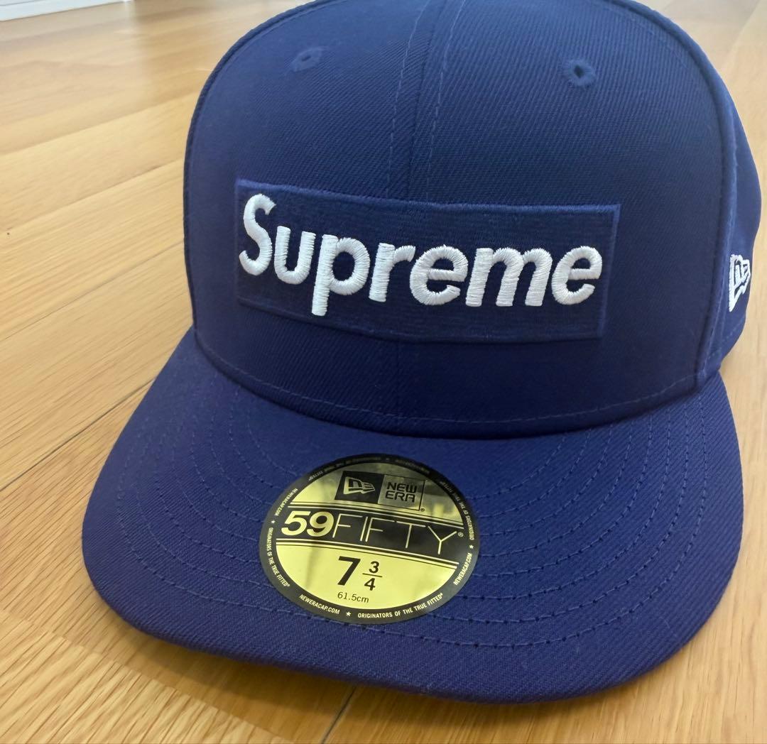 Supreme ネイビーキャップ LAロゴ付き7 3/4