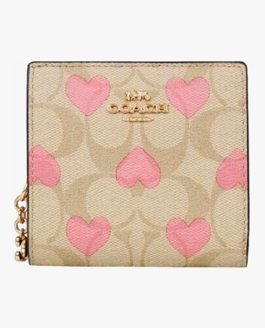 COACH ハート柄 二つ折り財布 並行輸入品:アウトレット品