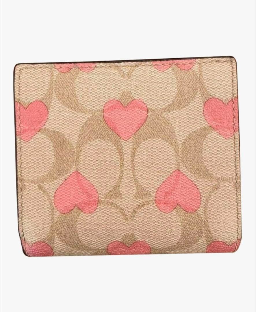 COACH ハート柄 二つ折り財布 並行輸入品:アウトレット品
