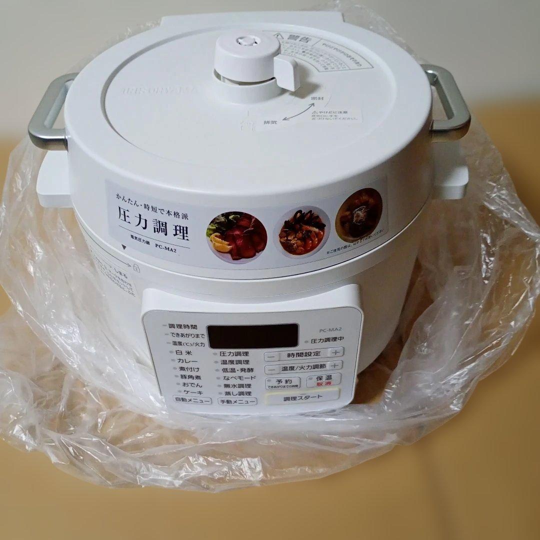 【未使用品】IRIS OHYAMA 電気圧力鍋 PC-MA2 2.2L ホワイト