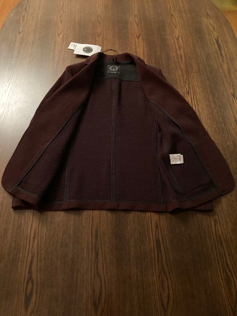 新品タグ付T-JACKET バーガンディジャケット made in italy
