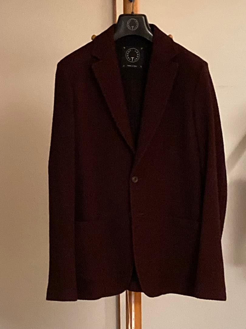 新品タグ付T-JACKET バーガンディジャケット made in italy