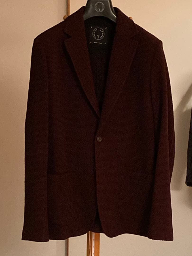 新品タグ付T-JACKET バーガンディジャケット made in italy