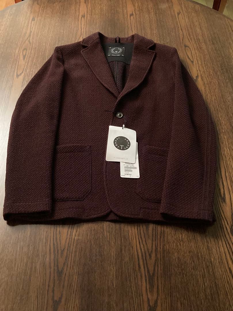 新品タグ付T-JACKET バーガンディジャケット made in italy