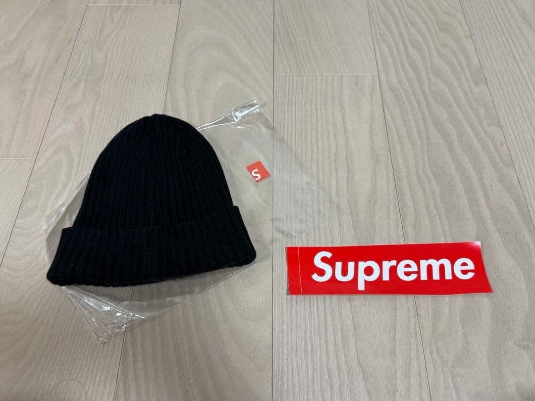 Supreme ブラック ビーニー ニット キャップ