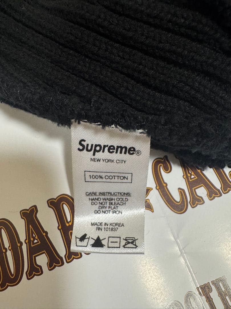 Supreme ブラック ビーニー ニット キャップ