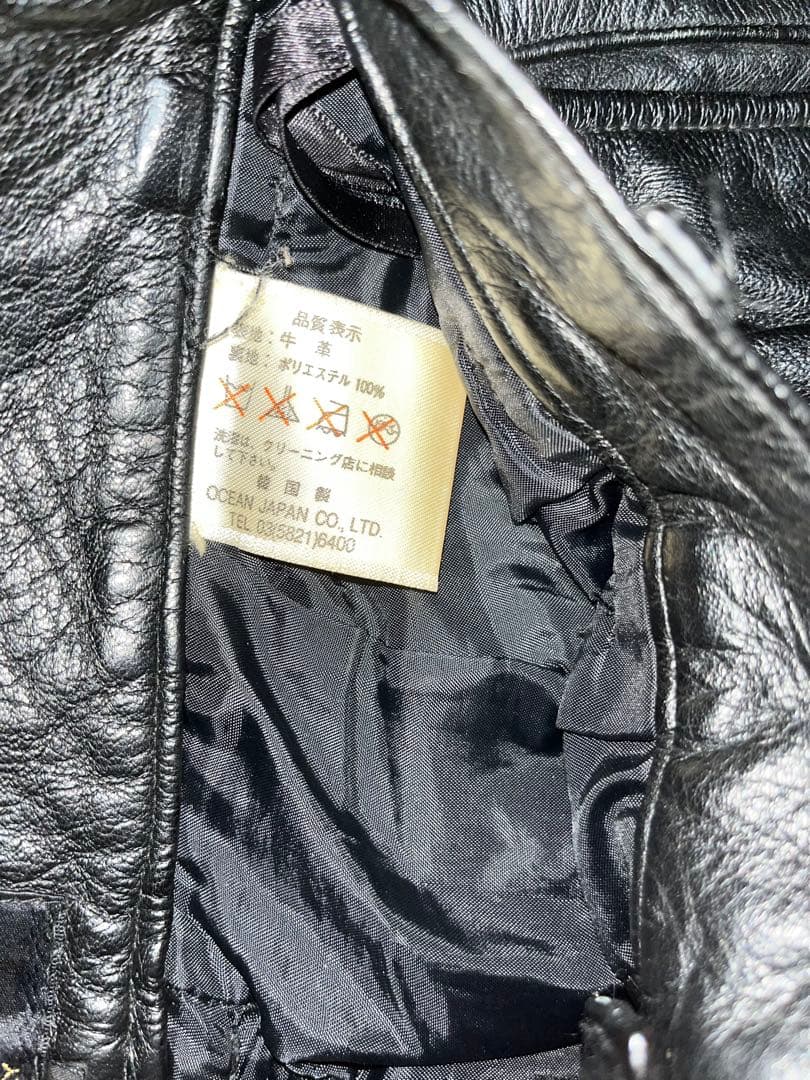 レザーパンツ　牛革　ワイド　ブラック　Gianni Valentino