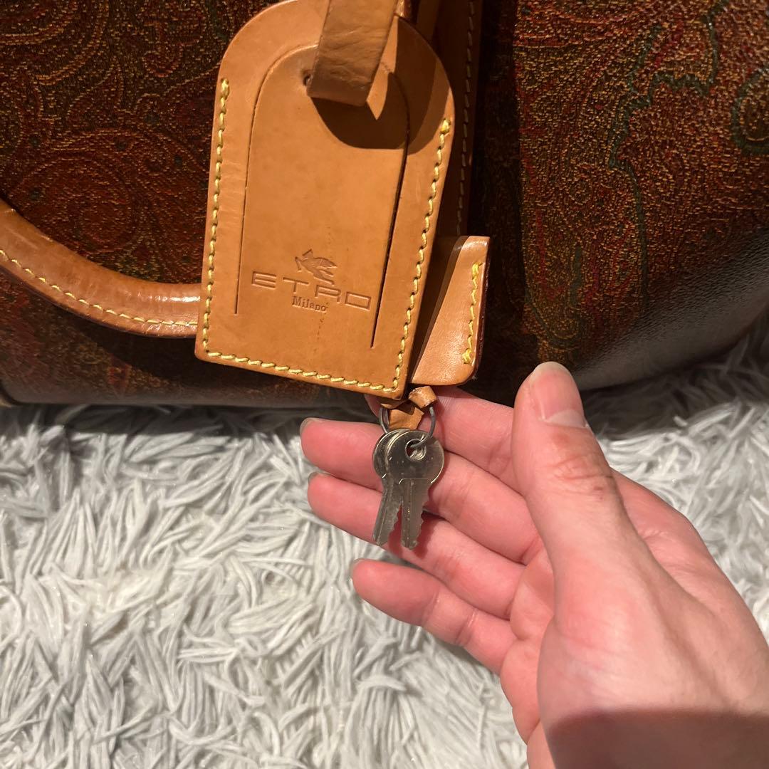y*♡様 ETRO ペイズリー柄 ボストンバッグ　鍵付き