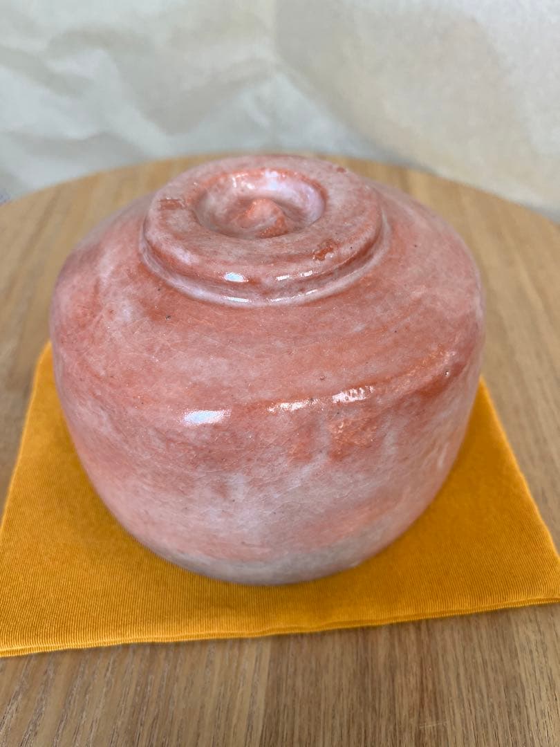 赤楽焼茶碗　亀　15