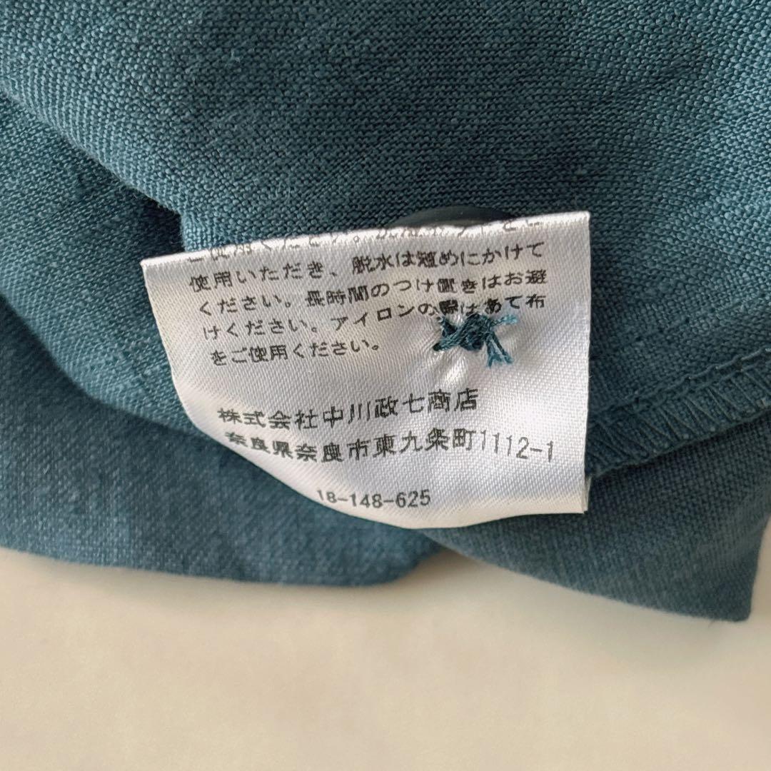 美品 中川政七商店 リネン 100% ワークコート ゆったり 限定色 ナチュラル