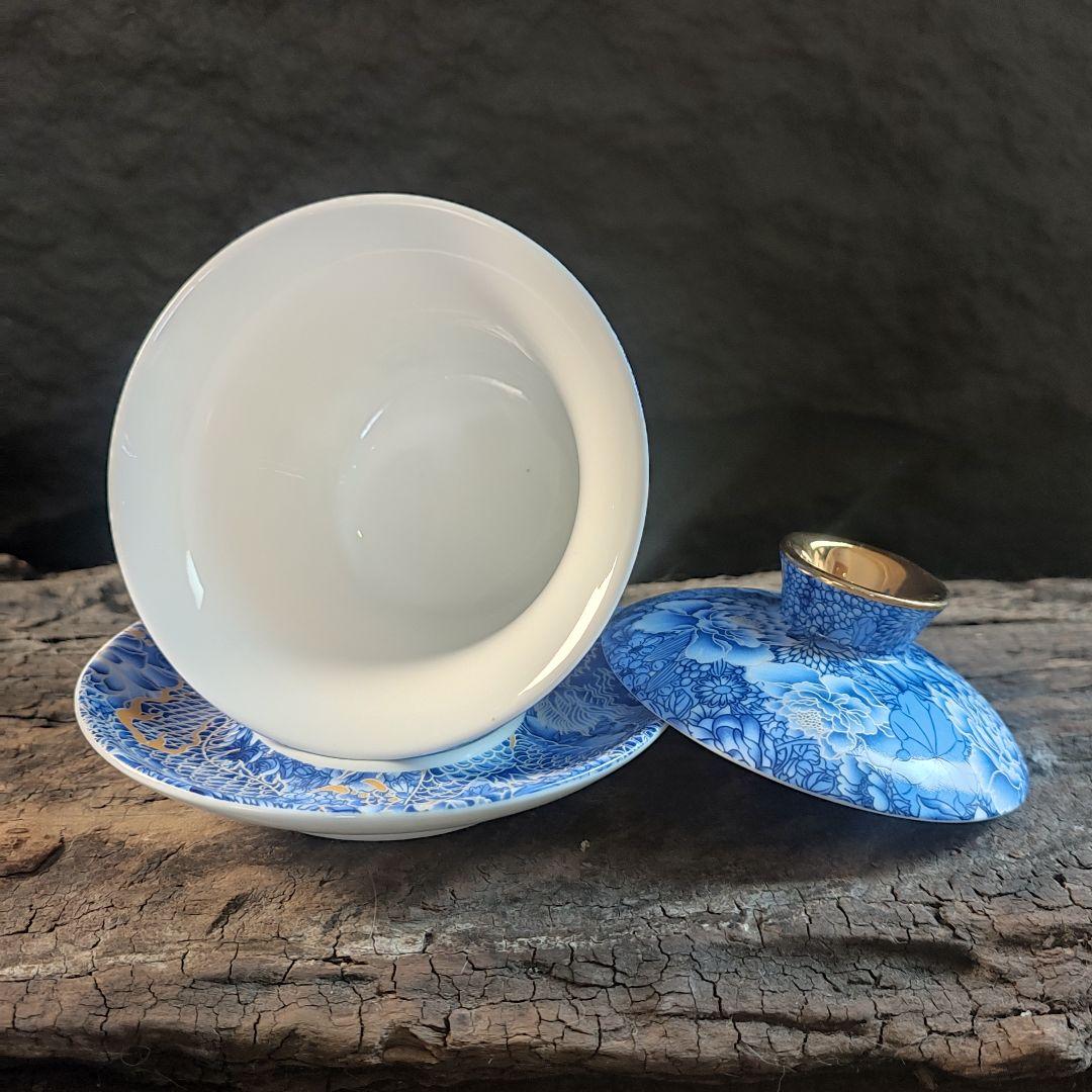 中国茶器 銀竜三才蓋碗 茶器 茶道具 茶杯 煎茶具 新品未使用