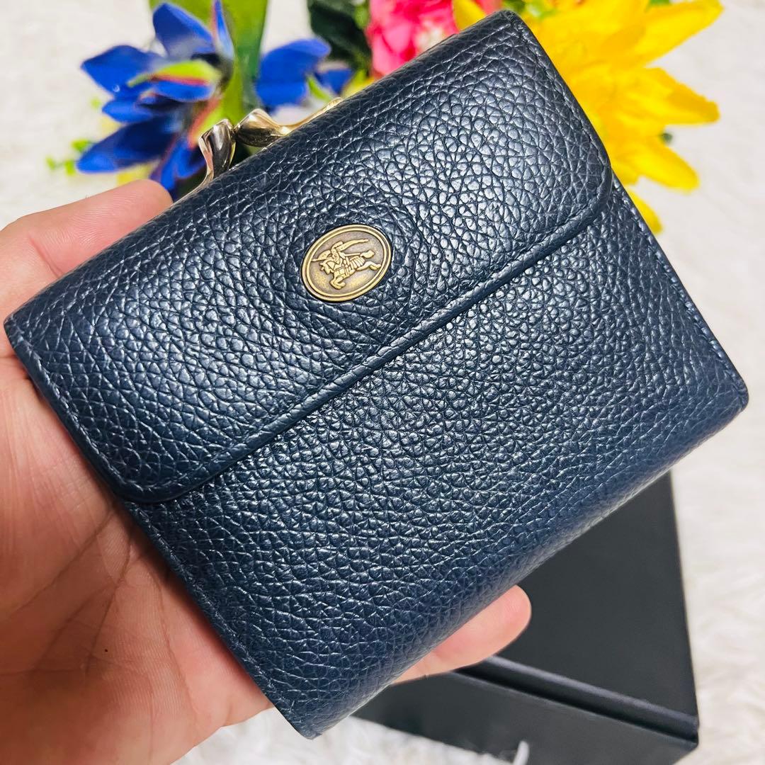 BURBERRY✨バーバリー✨財布✨ノバチェック✨がま口✨シャドーホース✨金具✨
