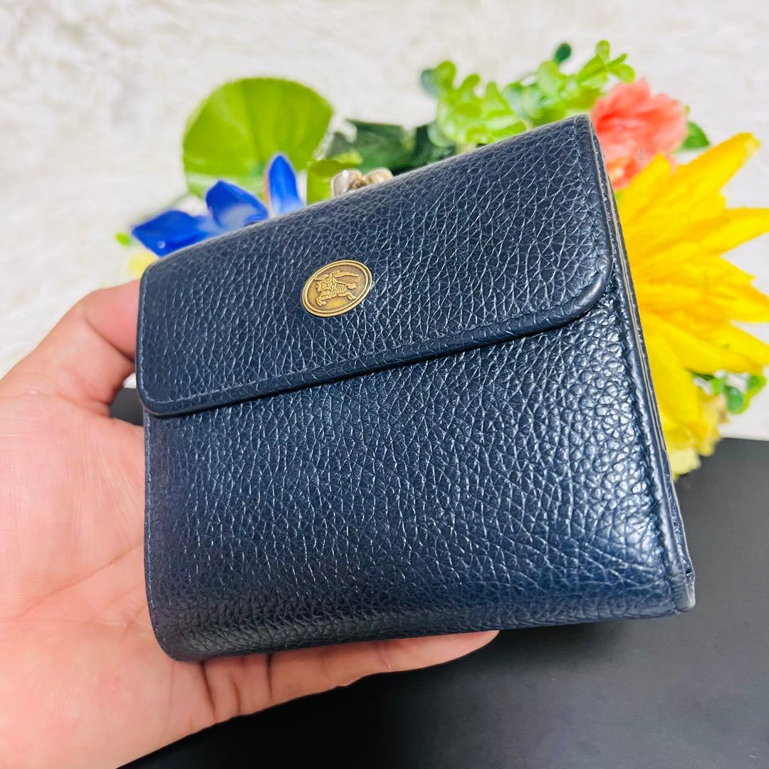 BURBERRY✨バーバリー✨財布✨ノバチェック✨がま口✨シャドーホース✨金具✨