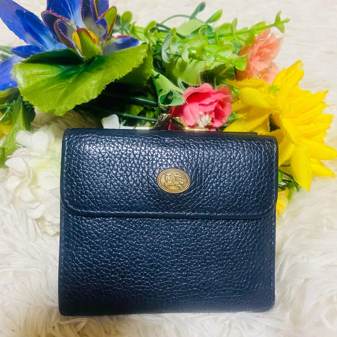 BURBERRY✨バーバリー✨財布✨ノバチェック✨がま口✨シャドーホース✨金具✨