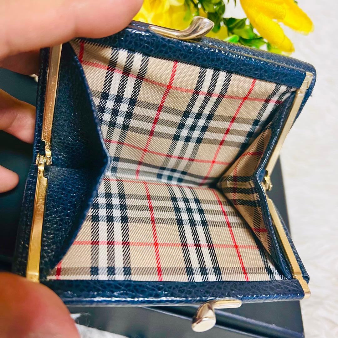 BURBERRY✨バーバリー✨財布✨ノバチェック✨がま口✨シャドーホース✨金具✨