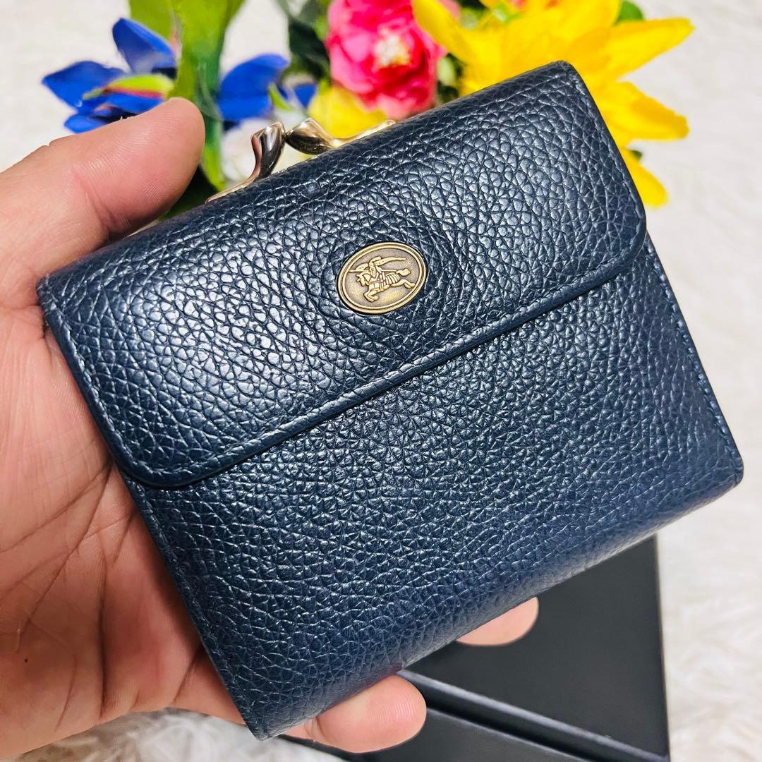 BURBERRY✨バーバリー✨財布✨ノバチェック✨がま口✨シャドーホース✨金具✨