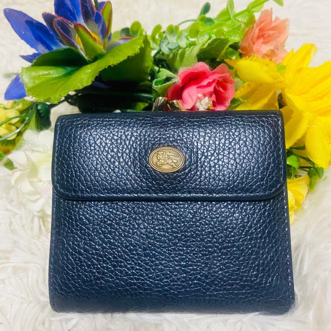 BURBERRY✨バーバリー✨財布✨ノバチェック✨がま口✨シャドーホース✨金具✨