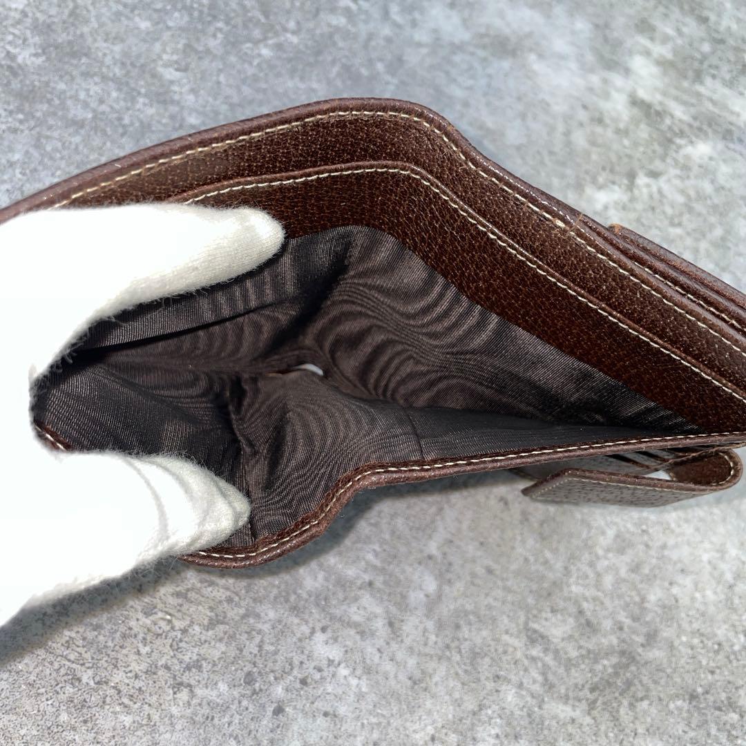【微美品】GUCCI　グッチ　折り財布　キャンバス　GG総柄　チャーム付き