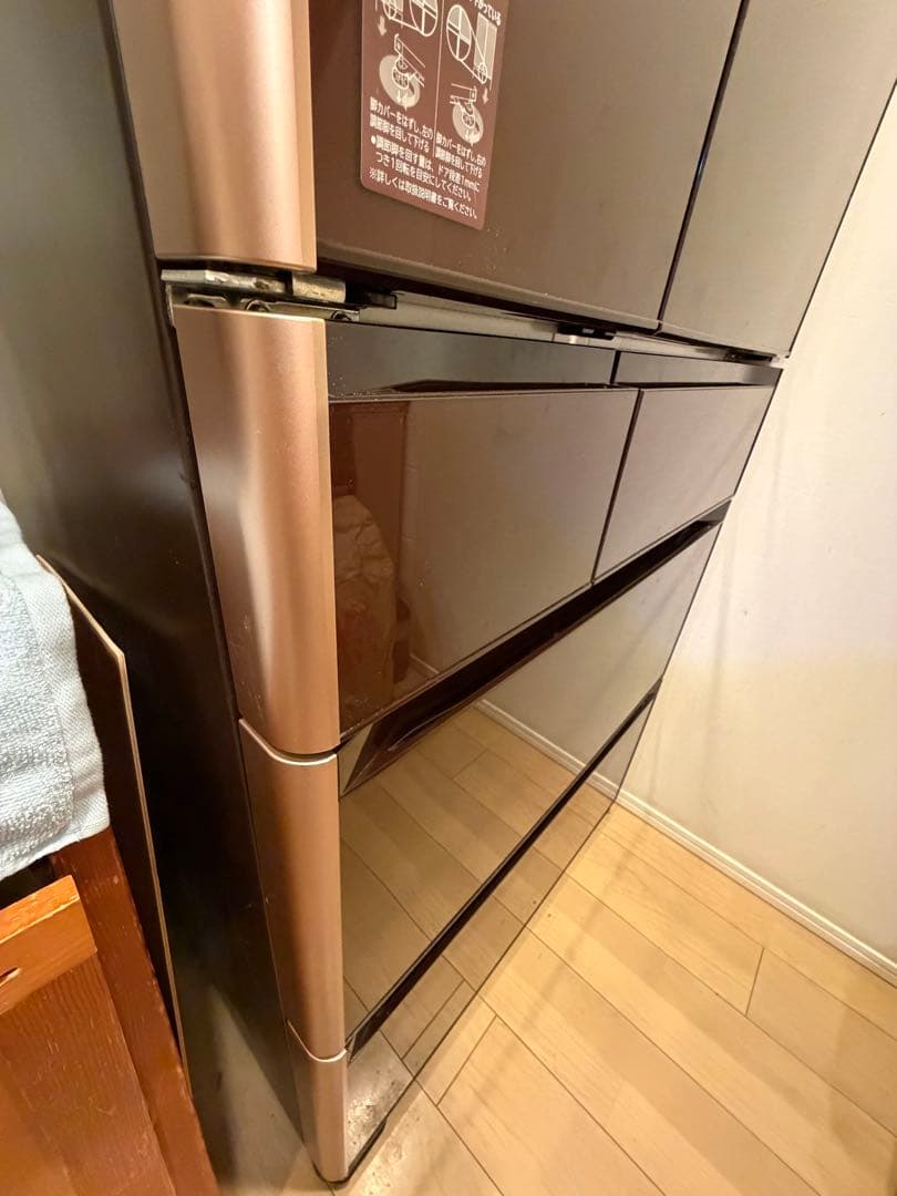美品☆日立(大容量670L 6ドア冷蔵庫)R-XG670 クリスタルブラウン