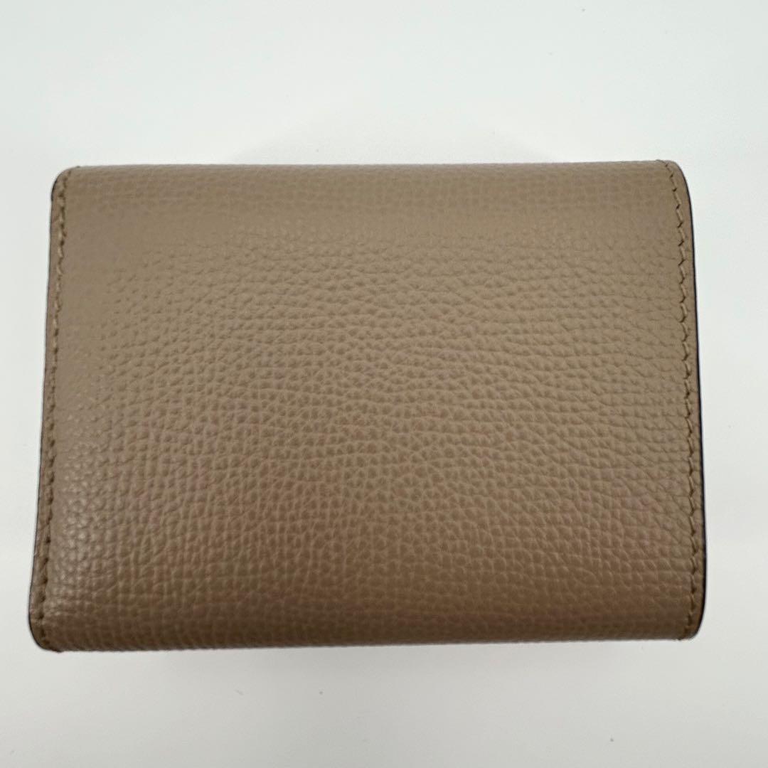極美品✨LOEWE 折り財布 アナグラム トライフォールド レザー ベージュ