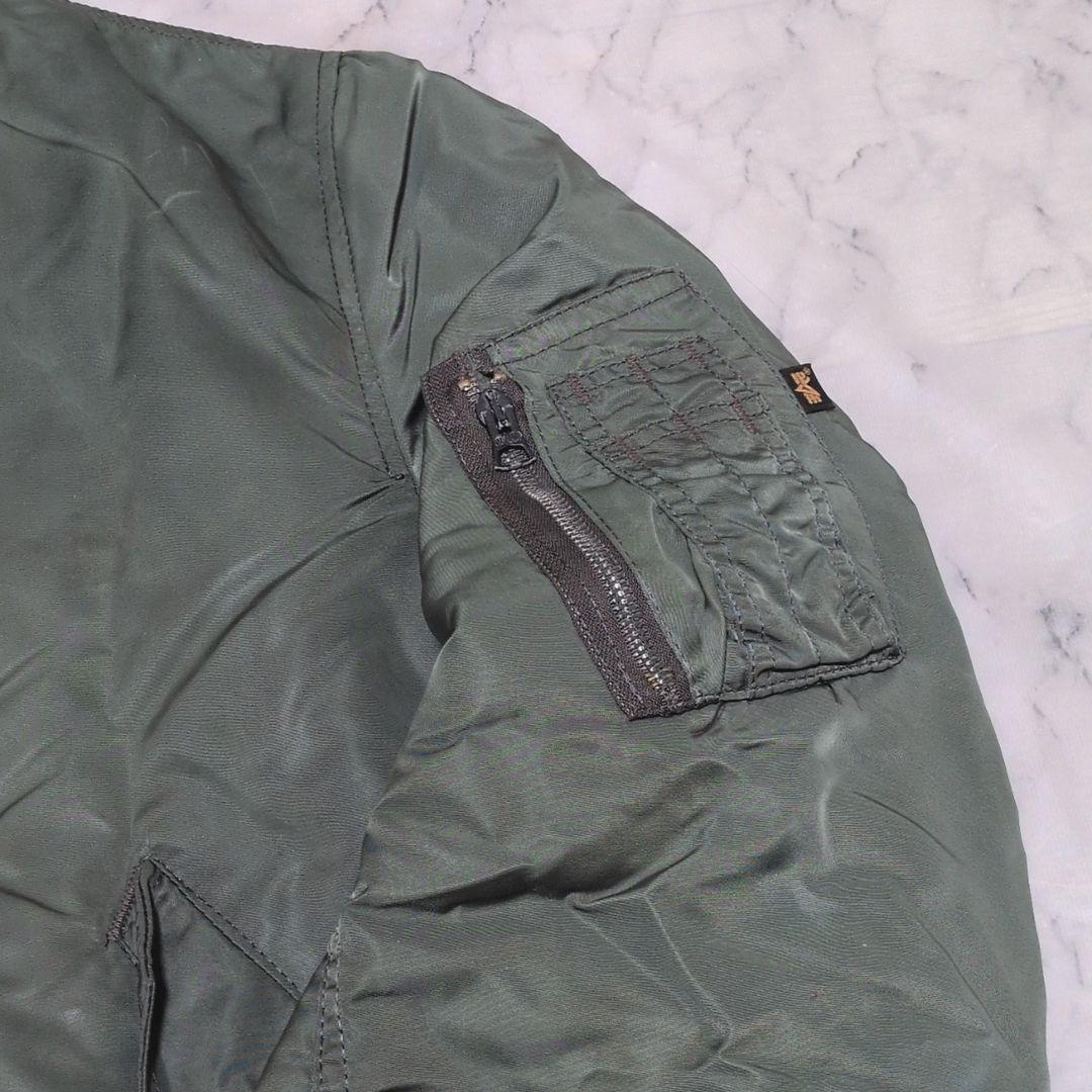 【 USA製】ALPHA INDUSTRIES MA-1 L セージグリーン