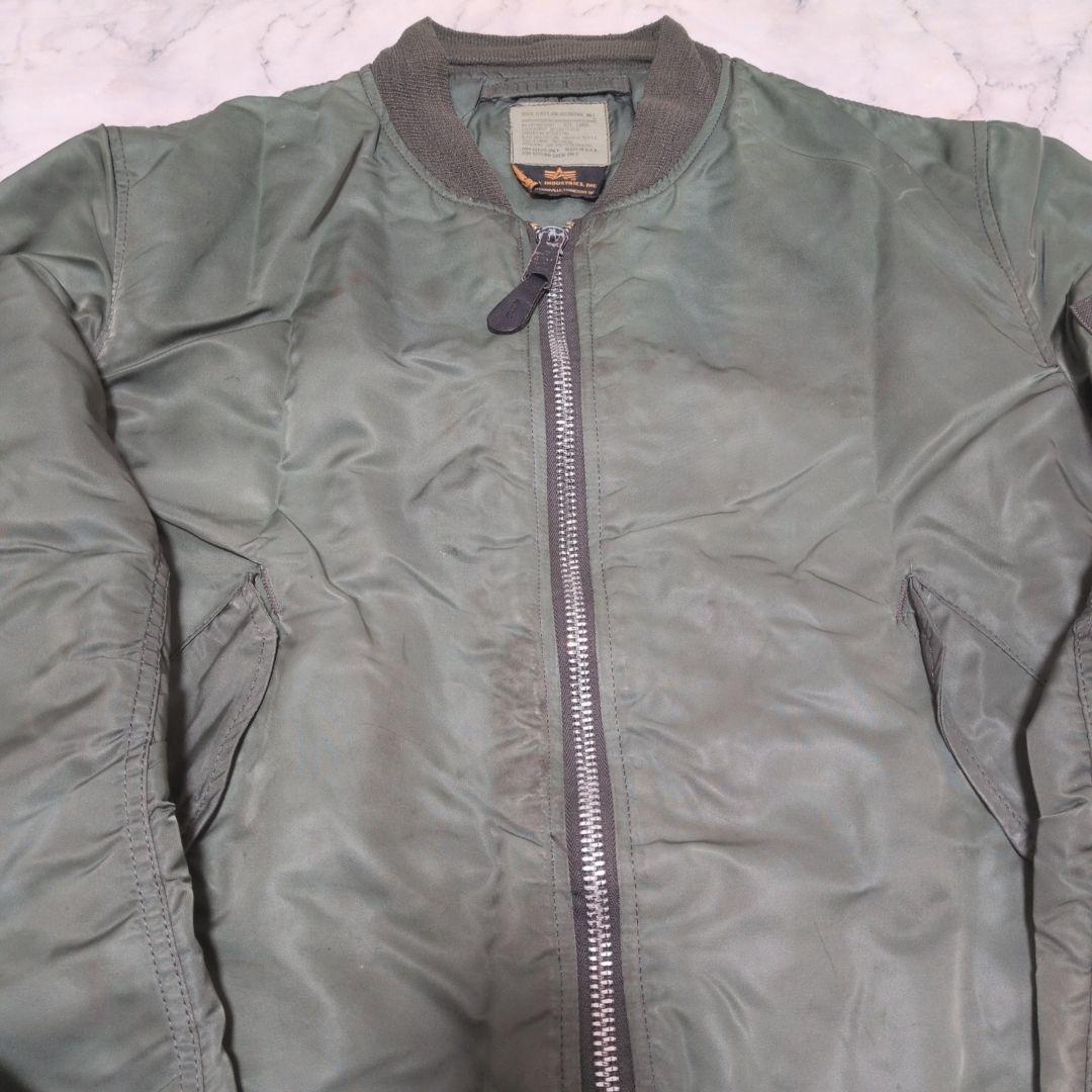 【 USA製】ALPHA INDUSTRIES MA-1 L セージグリーン
