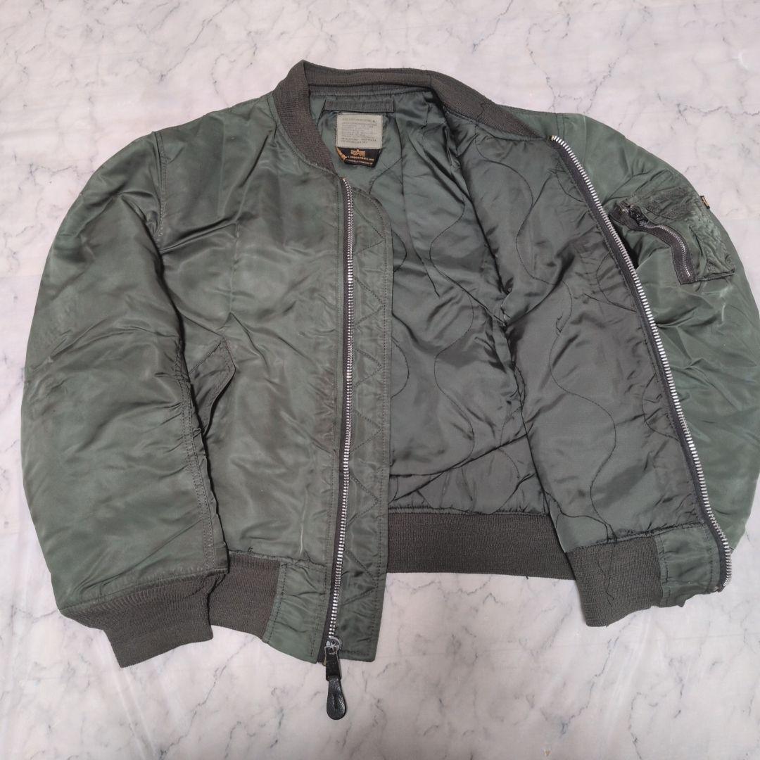 【 USA製】ALPHA INDUSTRIES MA-1 L セージグリーン