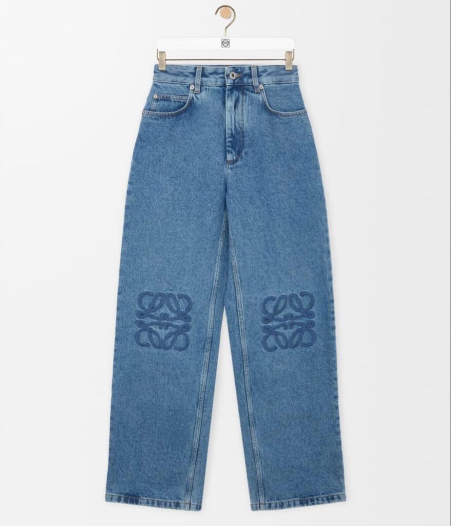 LOEWE アナグラムバギージーンズ 刺繍入り デニムパンツ 32