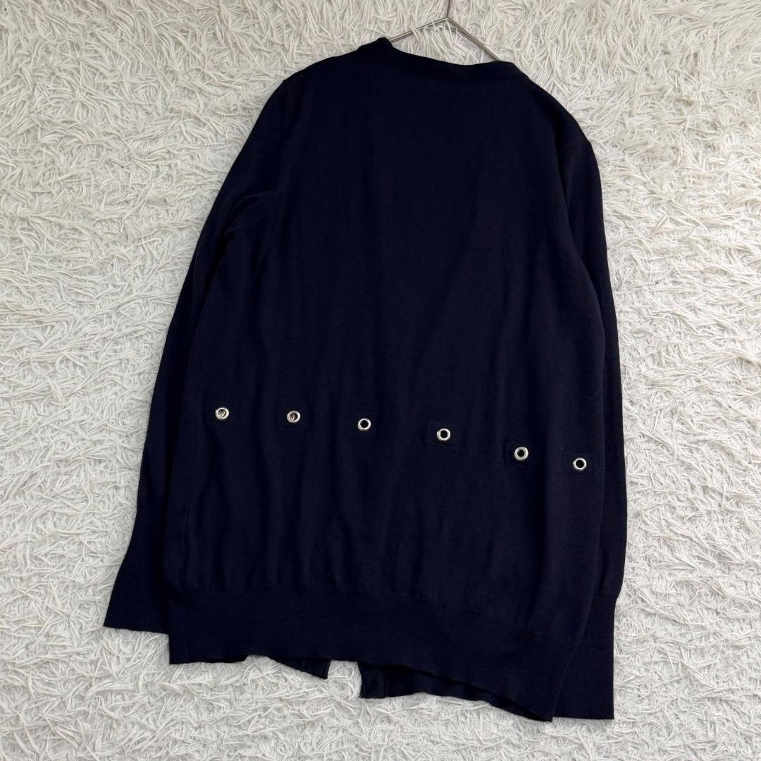 17217✨ブルネロクチネリ XXL ウール カーディガン デザイン ネイビー