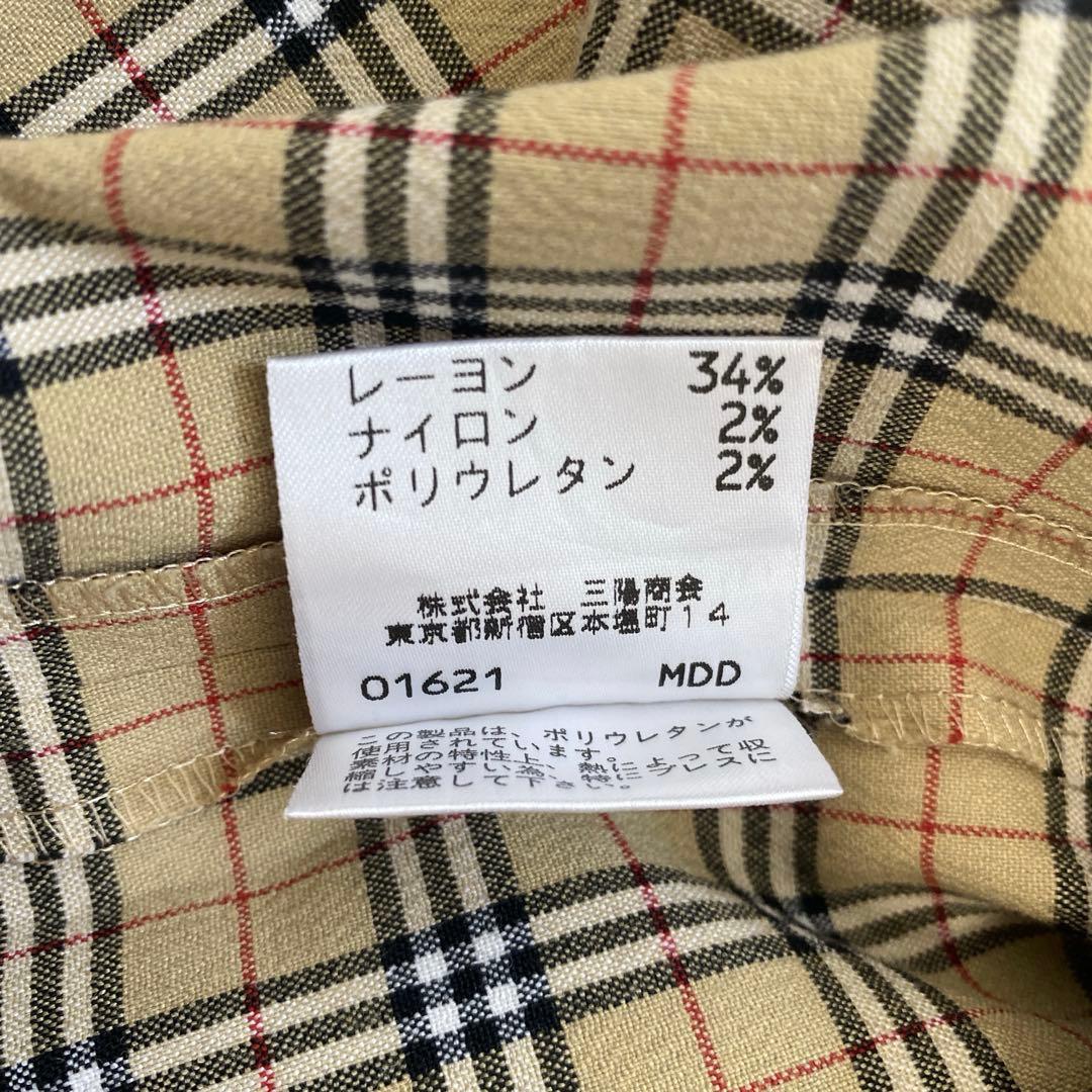 美品 バーバリーブルーレーベル ノバチェック柄ワンピース ホース刺繡 38 上品