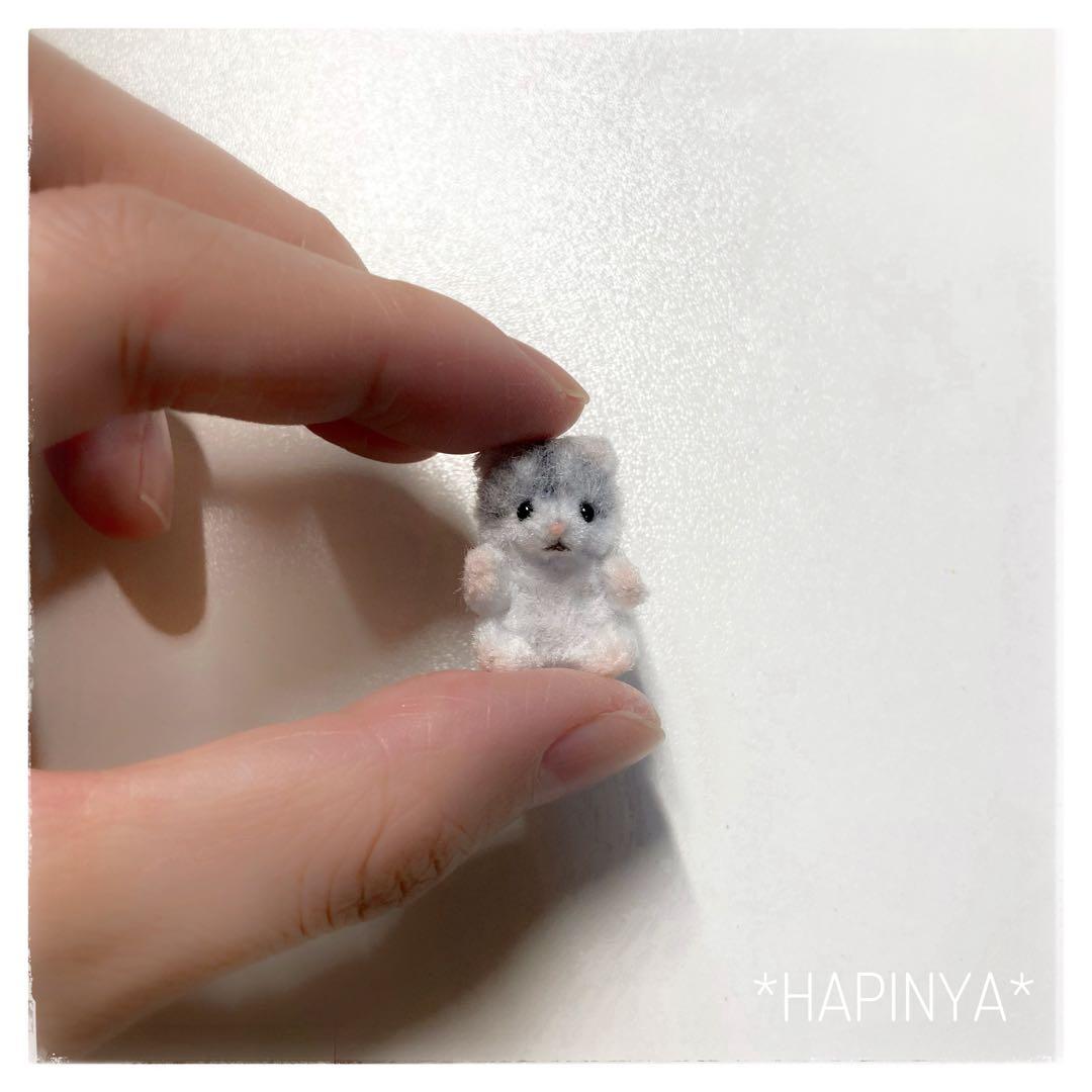 羊毛フェルト×モールアート　ハムスター　ハンドメイドミニチュアぬいぐるみ