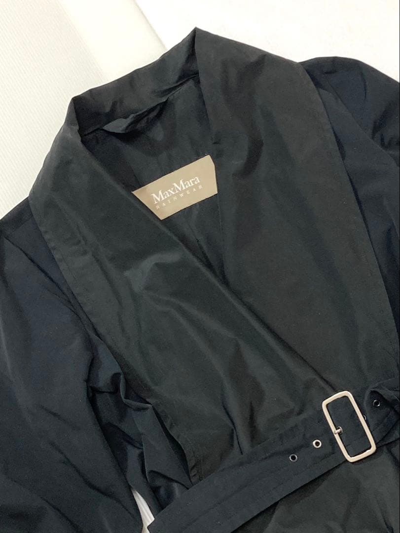 MaxMara マックスマーラ ロング　トレンチコート　黒　M コート　美品