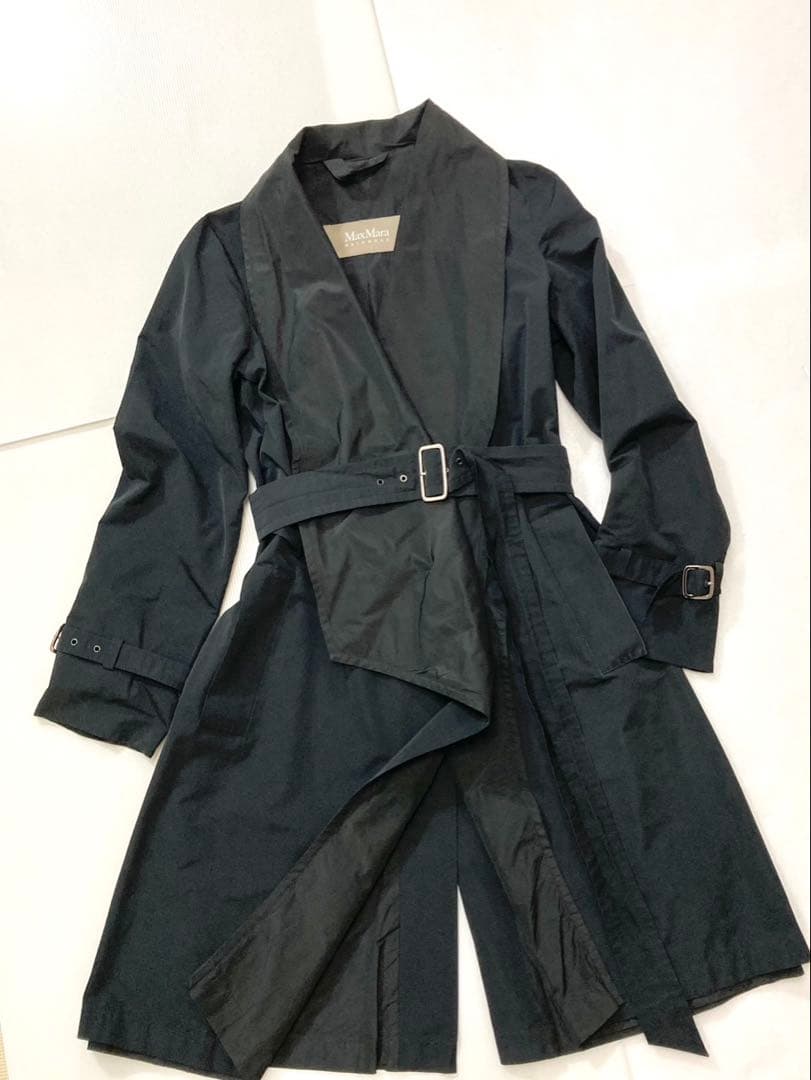 MaxMara マックスマーラ ロング　トレンチコート　黒　M コート　美品
