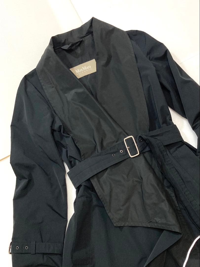 MaxMara マックスマーラ ロング　トレンチコート　黒　M コート　美品