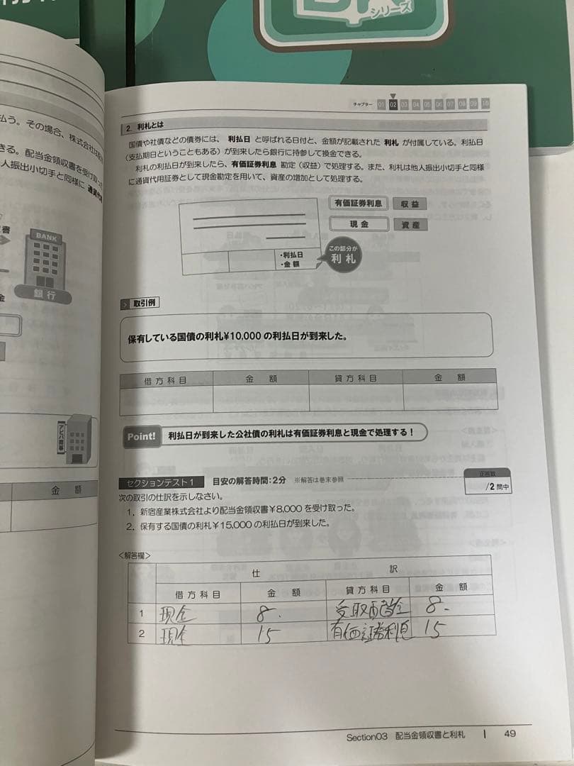 日商簿記２〜３級.工業簿記２級　BK2 BK3 ８冊 対策問題　資格スクール大栄