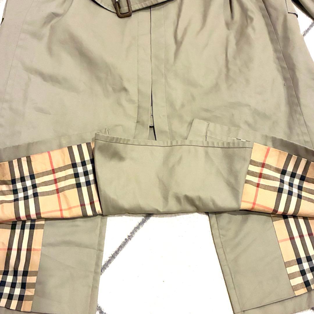 Burberry トレンチコート ノバチェック S ベルト付き カーキ 玉虫色