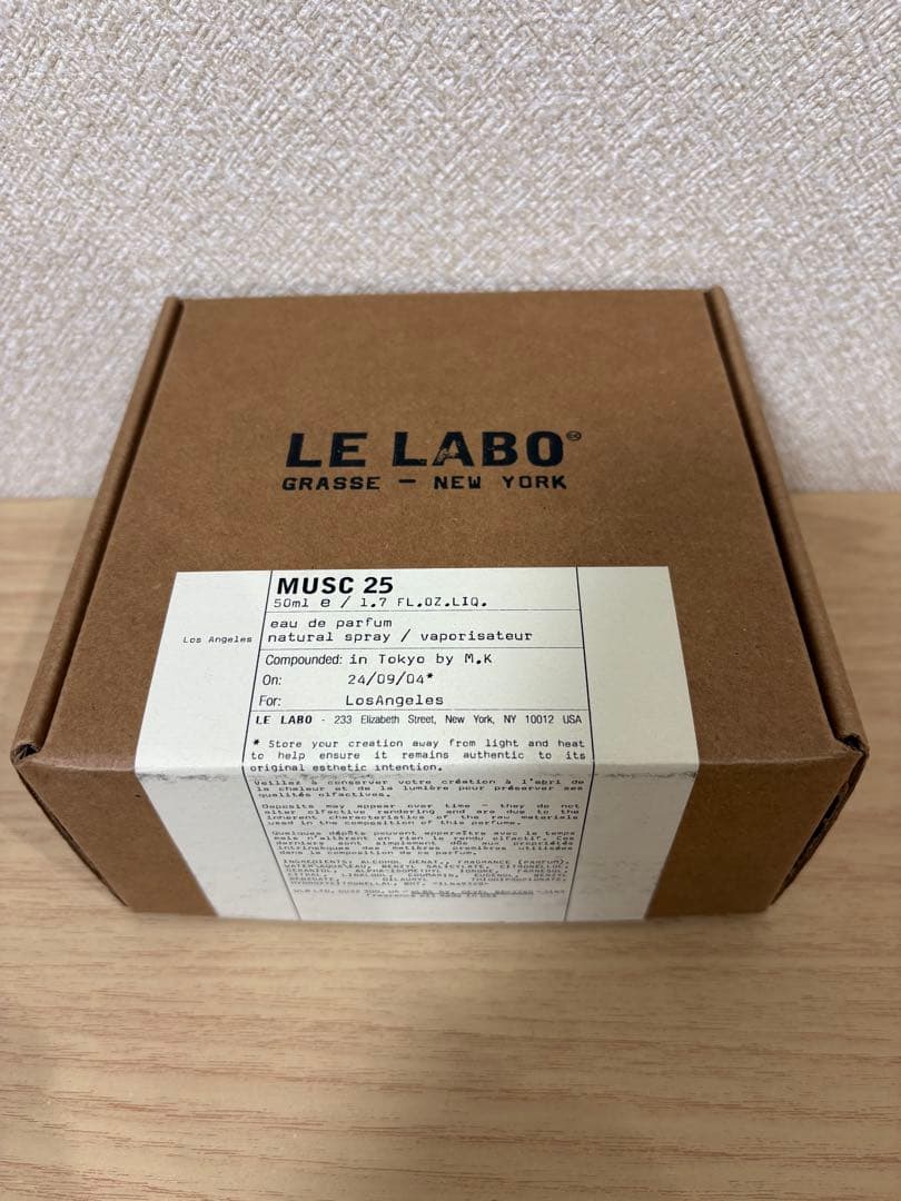 LE LABO MUSK ムスク25 50ml オードパルファム LA限定