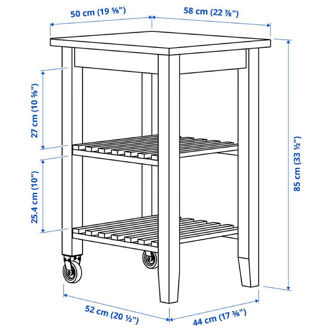 【美品】IKEA BEKVÄM ベクヴェーム キッチンワゴン
