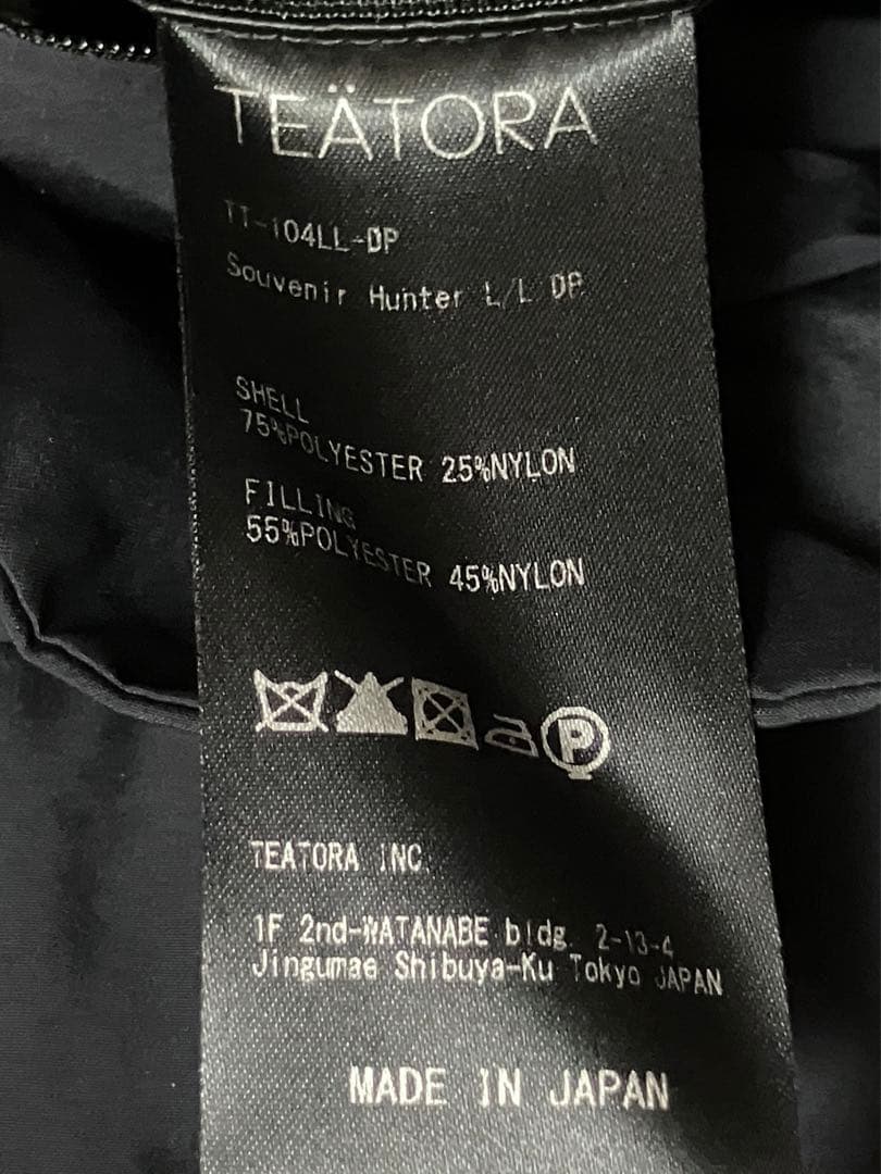 TEATORA｜SOUVENIR HUNTER DP L/L｜2｜NAVY