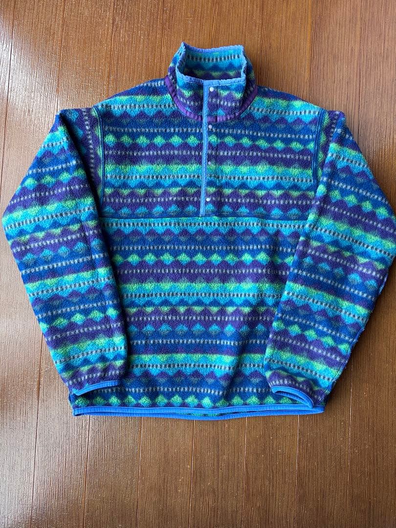 patagonia 90s パタゴニア 総柄 スナップT USA製 L ダイヤ