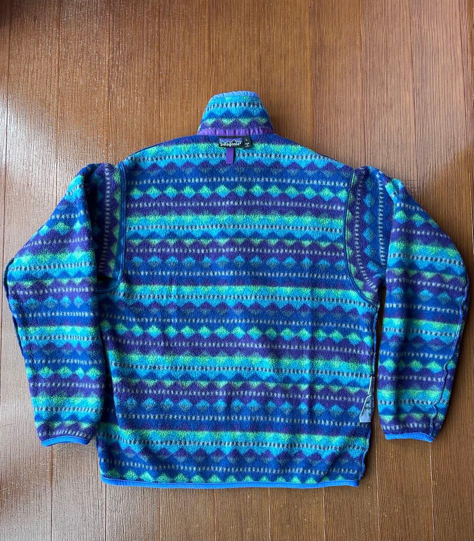 patagonia 90s パタゴニア 総柄 スナップT USA製 L ダイヤ