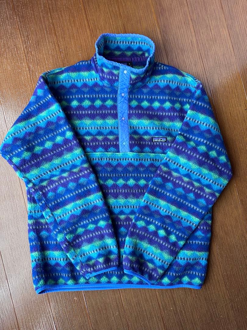 patagonia 90s パタゴニア 総柄 スナップT USA製 L ダイヤ