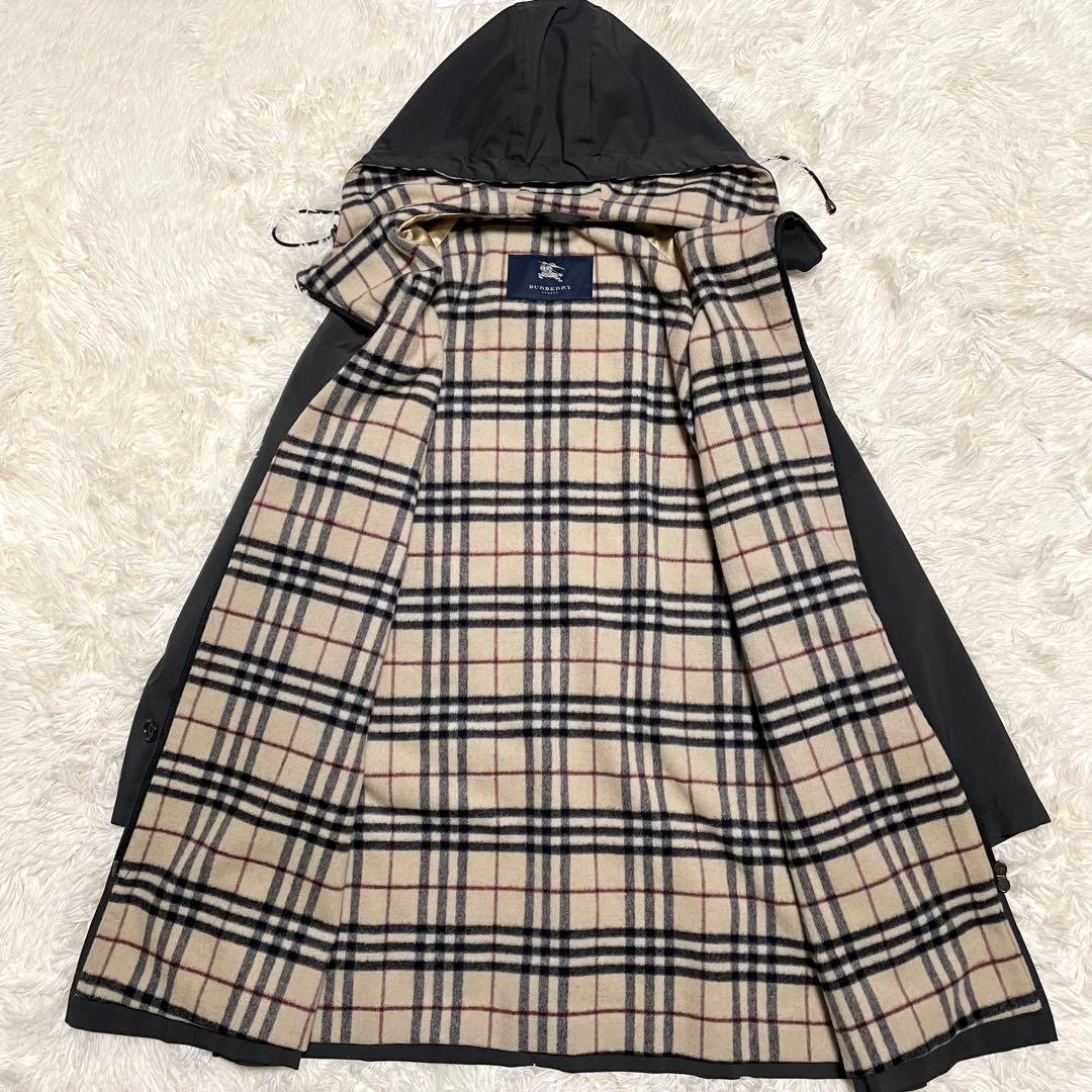 極美品 バーバリーロンドン フーデッドコート ノバチェック 三陽商会 ライニング