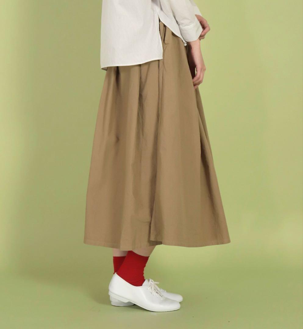 新品 [D.M.G】タイプライタークロス マキシ丈スカートベージュ フリーサイズ