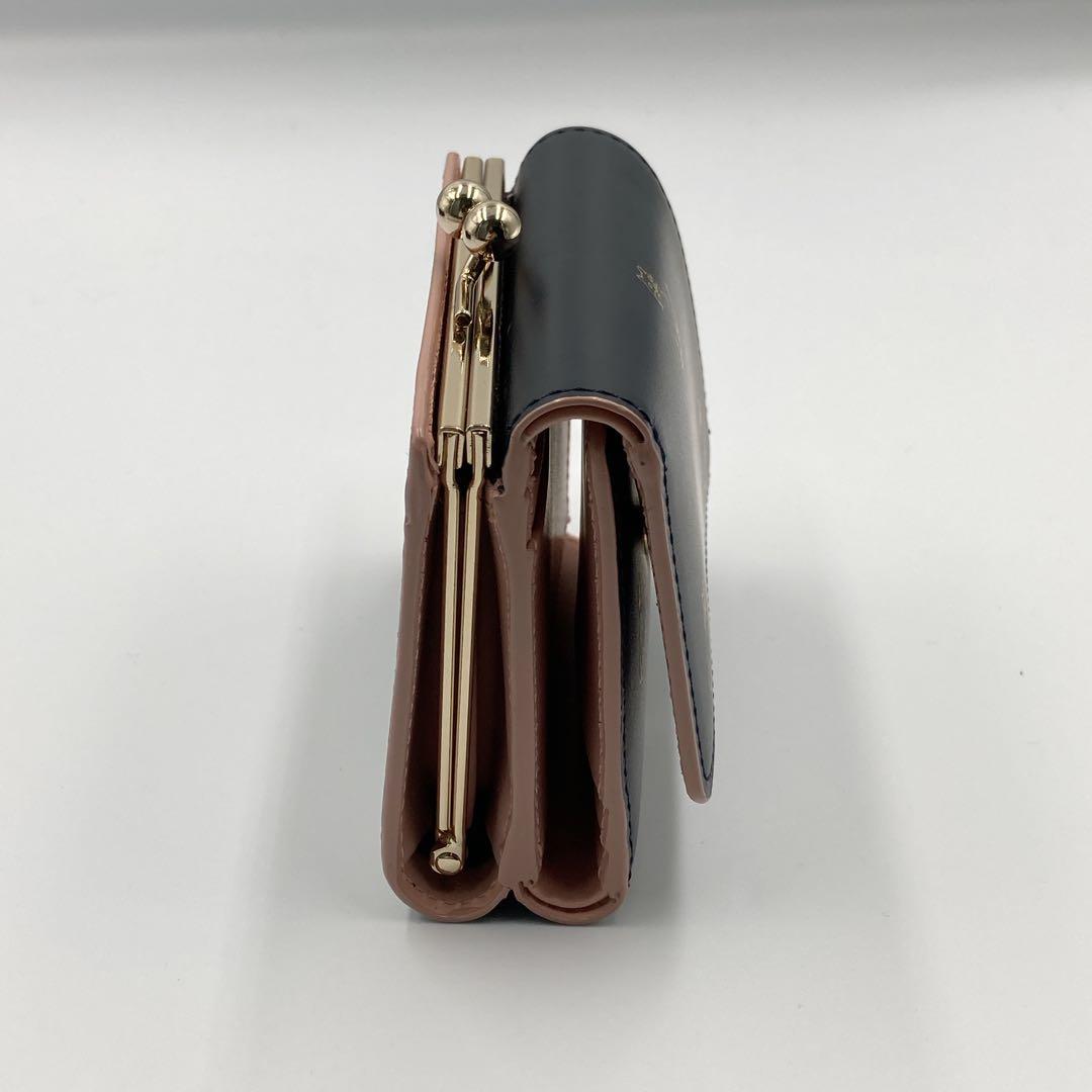 【新品】Paul Smith ポールスミス キャット がま口 三つ折り財布 濃紺