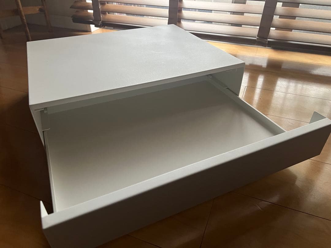 【美品】山崎実業(Yamazaki)ホワイト引き出し式収納ボックス